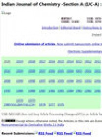 Indian Journal Of Chemistry Section A-inorganic Bio-inorganic Physical Theoretic