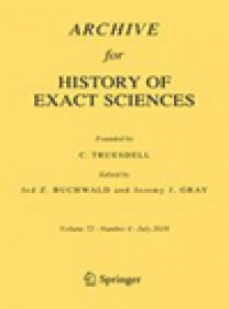 Archive For History Of Exact Sciences