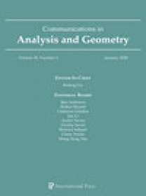 Communications In Analysis And Geometry