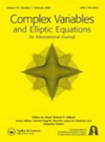 Complex Variables And Elliptic Equations