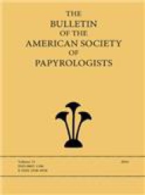 Bulletin Of The American Society Of Papyrologists