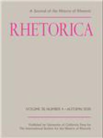 Rhetorica-a Journal Of The History Of Rhetoric
