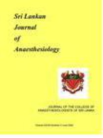Sri Lankan Journal Of Anaesthesiology